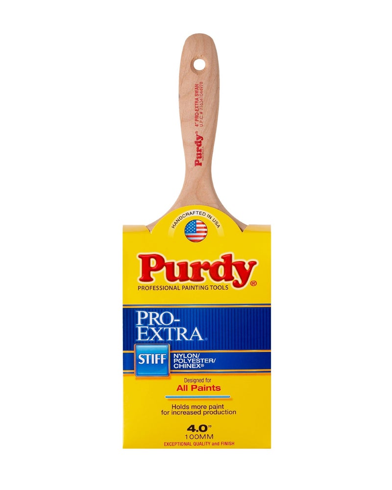 Purdy 144400740 Pro-Extra Series Swan Wall Paint Brush, 4 inch - Image 1